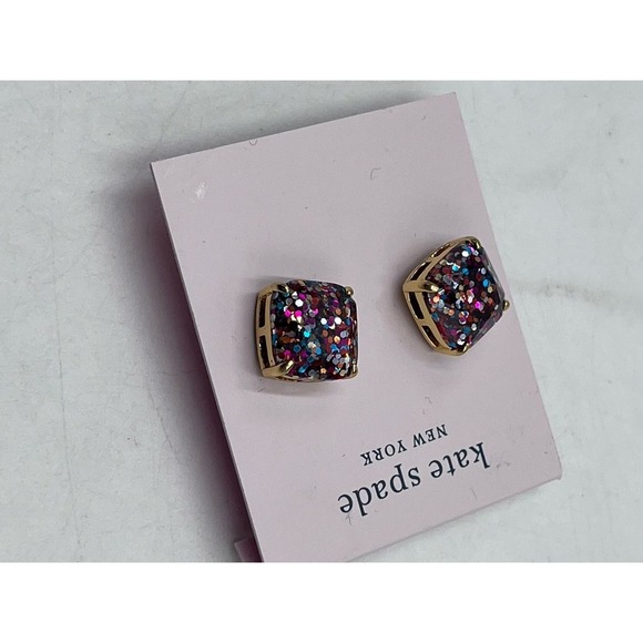 NWT KATE SPADE MULTICOLOR GLITTER
CRYSTAL SQUARE STUD
EARRINGS- - Picture 10 of 11